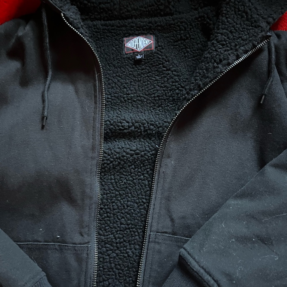 Independent skater brand, Sherpa lined workwear jacket